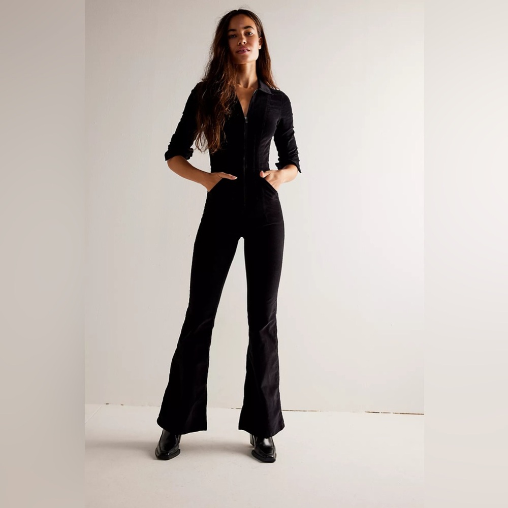 Free People We The Free Jayde Cord Flare Jumpsuit